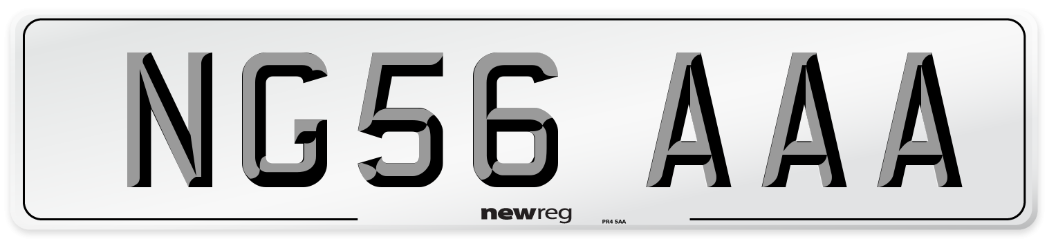 NG56 AAA Number Plate from New Reg